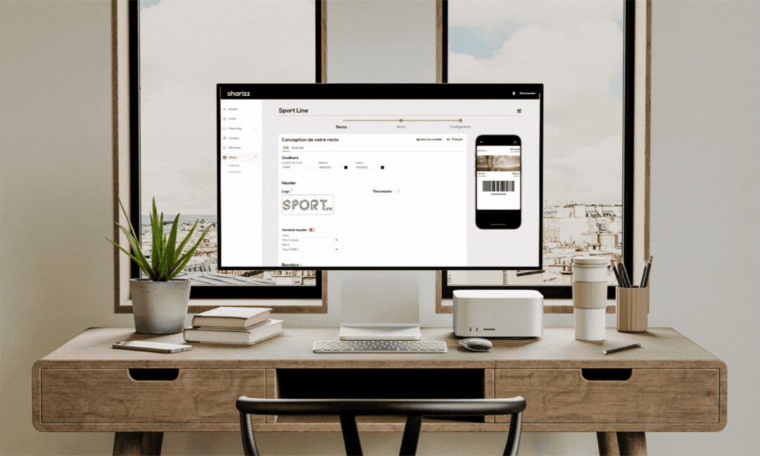 image animée de la plateforme Wallet de Sharizz